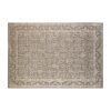 Alfombra lisa de estilo clásico fabricado en viscosa en color beige en color gris.