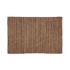 Alfombra tudia de estilo clásico fabricado en yute en color tonos en marrón combinado con algodón.