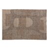Alfombra Yaeka de estilo clásico fabricado en lana en color tonos neutros combinado con yute y algodón.