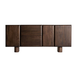 Aparador craigh de estilo art deco fabricado en madera de mango en color marrón. Producto desmontable.