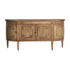 Aparador lieurey de estilo colonial fabricado en madera de mango en color marrón combinado con hierro.