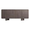 Aparador Pravia de estilo contemporáneo fabricado en madera dm en color marrón combinado con madera contrachapada en color marrón. Producto desmontable.