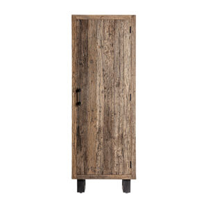 Armario carrik de estilo colonial fabricado en madera recuperada en color marrón combinado con hierro.