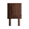 Armario craigh de estilo contemporáneo fabricado en madera de mango en color marrón combinado con acero. Producto desmontable.