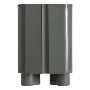 Armario Saxby de estilo contemporáneo fabricado en madera dm en color verde con acabado brillo. Producto desmontable.