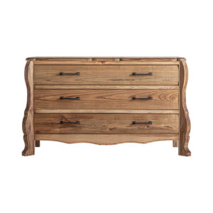 Cómoda brixton de estilo colonial fabricado en madera de olmo en color marrón.