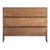 Cómoda killeany de estilo industrial fabricado en madera de mango en color marrón combinado con hierro en color negro.