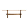 Consola cotard de estilo nórdico fabricado en madera recuperada en color marrón con acabado natural. Producto desmontable.