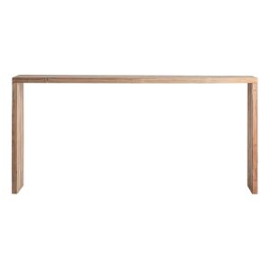 Consola Helmond de estilo rústico fabricado en madera de teka reciclada en color marrón.