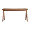 Escritorio crissey de estilo contemporáneo fabricado en madera de pino reciclado en color marrón. Producto desmontable.