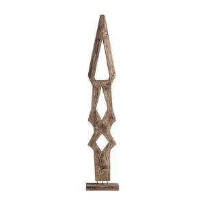 Escultura Teran de estilo étnico fabricado en madera suar en color marrón.