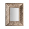 Espejo Barveire de estilo oriental fabricado en resina en color beige con acabado envejecido combinado con espejo.