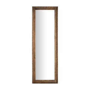 Espejo cotard de estilo nórdico fabricado en madera de mango en color marrón con acabado natural.