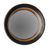 Espejo Haner de estilo art deco fabricado en resina en color negro combinado con espejo en color oro.