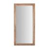 Espejo llonse de estilo étnico fabricado en madera de teka en color marrón combinado con espejo.