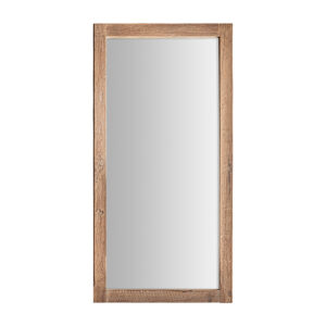 Espejo llonse de estilo étnico fabricado en madera de teka en color marrón combinado con espejo.