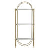 Estanteria dieuze de estilo art deco fabricado en hierro en color oro combinado con mármol. Producto desmontable.