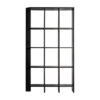 Estanteria nara de estilo contemporáneo fabricado en madera de mango en color negra combinado con mármol. Producto desmontable.