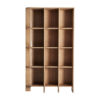 Estanteria nara de estilo contemporáneo fabricado en madera roble en color marrón en color beige. Producto desmontable.