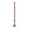 Figura decorativa de estilo contemporáneo fabricado en banano en color marrón combinado con hierro y cemento.