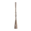 Figura decorativa de estilo contemporáneo fabricado en banano en color marrón combinado con hierro y cemento.