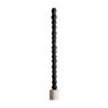 Figura decorativa Soma de estilo minimalista fabricado en terracota en color negro con acabado mate combinado con mármol en color beige y aluminio. Producto desmontable.