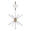 Lámpara de colgar Cataline de estilo art deco fabricado en cristal en color transparente combinado con acero en color oro. Producto desmontable.