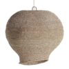 Lámpara de colgar igotz de estilo boho fabricado en madera palma en color marrón.