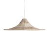 Lámpara de colgar Khasli de estilo boho fabricado en yute en color beige en color blanco roto.