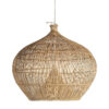 Lámpara de colgar Koba de estilo boho fabricado en bambú en color marrón claro.
