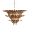 Lámpara de colgar Olgiasca de estilo vintage fabricado en cristal en color marrón combinado con hierro en color cobre. Producto desmontable.