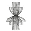 Lámpara de colgar Sealza de estilo art deco fabricado en hierro en color negro.