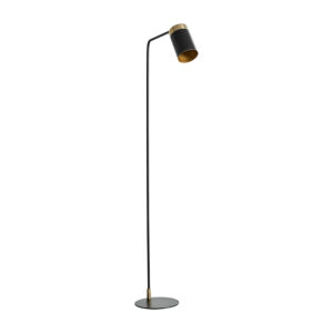 Lámpara de pie Seb de estilo art deco fabricado en hierro en color negro en color oro.