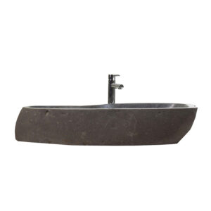 Lavabo Acuario de estilo contemporáneo fabricado en piedra en color gris en color natural.