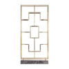 Librería Breisach de estilo art deco fabricado en acero en color oro combinado con vidrio. Producto desmontable.
