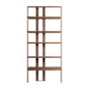 Librería gifhorn de estilo contemporáneo fabricado en madera de olmo en color marrón combinado con chapa de nogal en color marrón y madera dm.