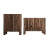 Macetero j 2 Samsun de estilo colonial fabricado en madera recuperada en color marrón. Producto apilable.