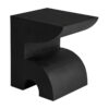 Mesa auxiliar Blaghe de estilo contemporáneo fabricado en cemento en color negra combinado con madera dm.