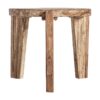 Mesa auxiliar lux de estilo colonial fabricado en madera de teka en color marrón. Producto desmontable.