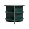 Mesa auxiliar nara de estilo contemporáneo fabricado en madera de mango en color verde.
