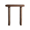 Mesa auxiliar toigne de estilo contemporáneo fabricado en madera tropical en color marrón con acabado envejecido. Producto desmontable.