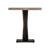 Mesa bar bugle de estilo industrial fabricado en madera de mango en color negro combinado con hierro en color natural. Producto desmontable.