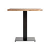 Mesa bar tinjat de estilo industrial fabricado en madera de acacia en color negro combinado con hierro en color marrón. Producto desmontable.