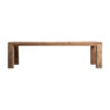 Mesa comedor backlyn de estilo nórdico fabricado en madera recuperada en color marrón. Producto desmontable.