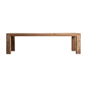 Mesa comedor backlyn de estilo nórdico fabricado en madera recuperada en color marrón. Producto desmontable.