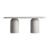 Mesa comedor Felhasena de estilo contemporáneo fabricado en hormigón armado en color gris.