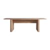 Mesa comedor jacquard de estilo contemporáneo fabricado en madera de mango en color marrón claro. Producto desmontable.