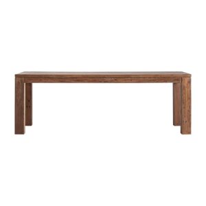 Mesa comedor Selby de estilo rústico fabricado en madera recuperada en color marrón con acabado natural.