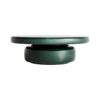 Mesa de centro gory de estilo contemporáneo fabricado en madera dm en color verde con acabado brillo combinado con fibra de vidrio en color verde. Producto desmontable.