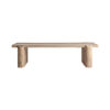 Mesa de centro jacquard de estilo contemporáneo. Fabricado en madera de mango en color marrón combinado con mármol en color marrón. Producto desmontable.